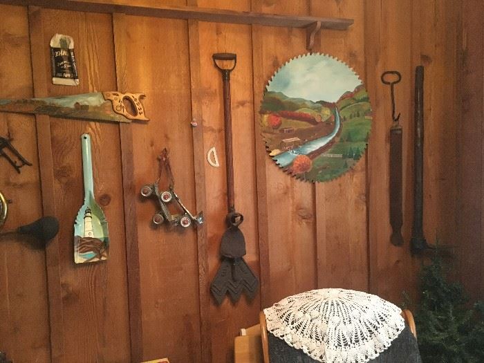 vintage tools and decor