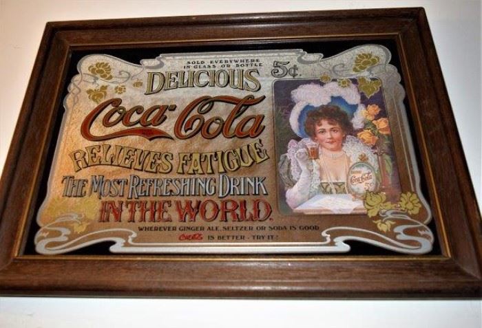Classic Coca Cola Mirrored Wall Art