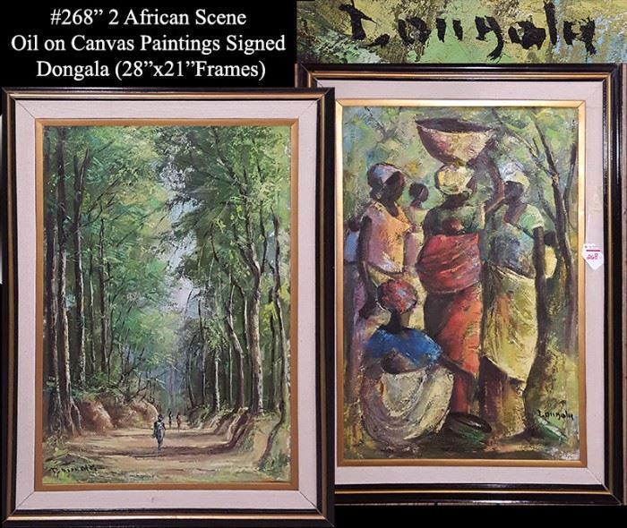 Art Dongala Oil On Canvas Africa Women Paintings Pr