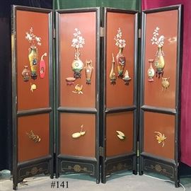 Asian Arts Four Panel Screen