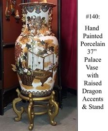 Asian Arts Porcelain Palace Vase