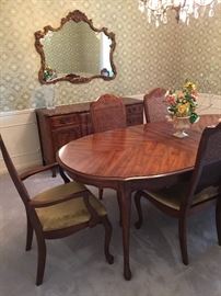 Bernhardt dining table & chairs