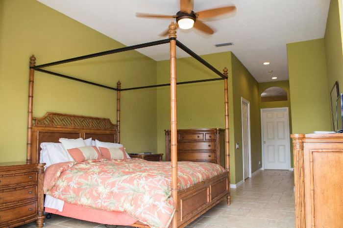 Tommy bahama Barbados  Bedroom  Set "with sleep number 5000 mattress "