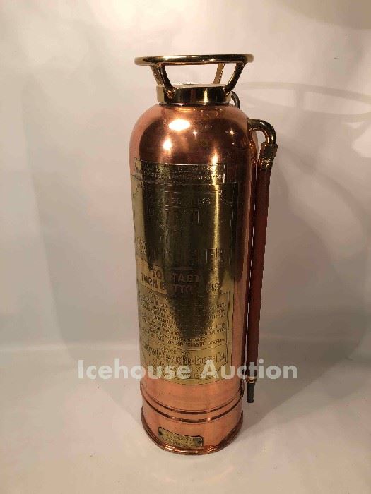 Antique brass fire extinguisher - San Francisco, CA