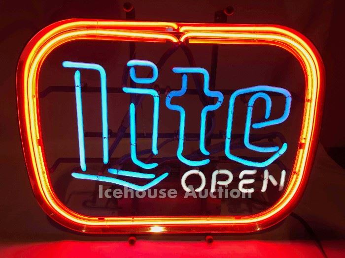 Vintage Miller Light neon pub sign