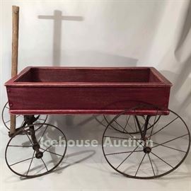 Antique wagon with hardwood bed