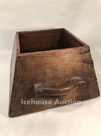 Unusual primitive pyramidal wood box
