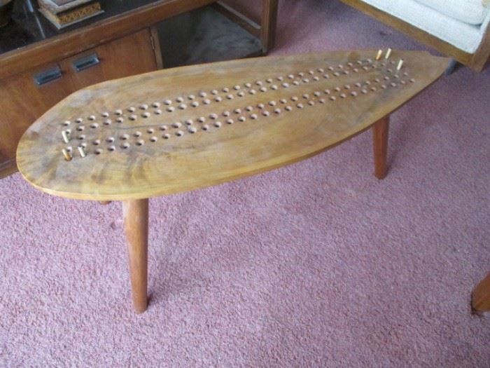 HAND MADE CRIBBAGE TABLE