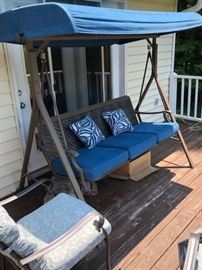 Covered deck/porch swing