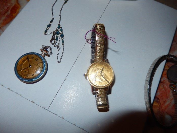 14K  Lucien Piccard  Watch on right