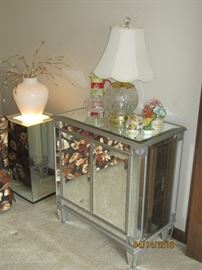 Light up stand and mirror chest