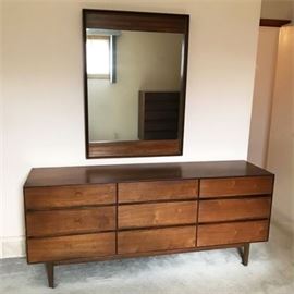 Stanley Mid-Century Dresser and Mirror