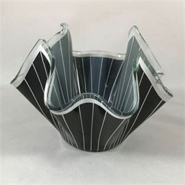 Pinstriped Handkerchief Vase