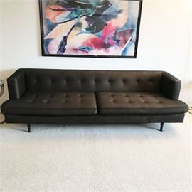 Mid-Century Tufted Low Back Sofa