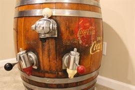 Coca Cola and root beer barrel.
