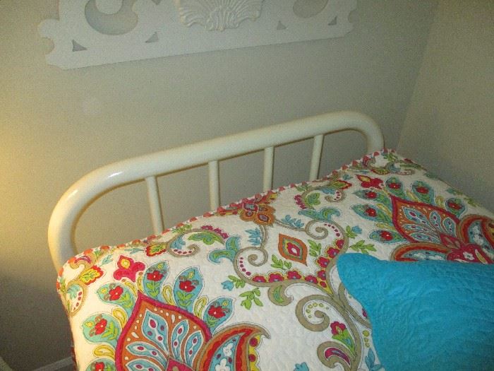Cast iron twin beds