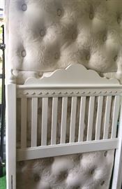 Two very sweet white twin beds with mattress set