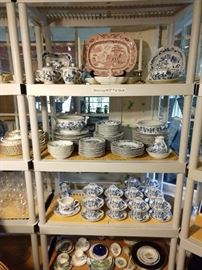 Looky here  - an entire 105-piece set of "Blue Danube" (Japan) blue/white china! I know, you're shocked...