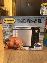Butterball indoor electric turkey fryer, why stand out in the cold when you can fry your turkey indoors.