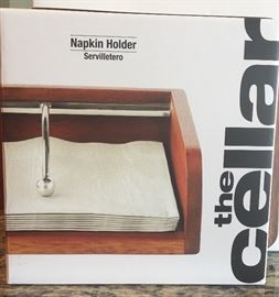 The Cellar wooden napkin holder