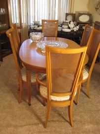 Dining room set with 6 chairs and buffet .