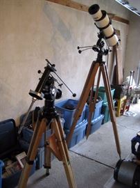 Garage full of telescopes and equipment - tripods - lenses - spotting scopes and much more...