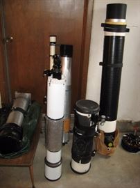 Telescopes and equipment. 