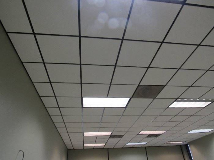 All Suspended Ceiling Tile and Lights on First Flo ...