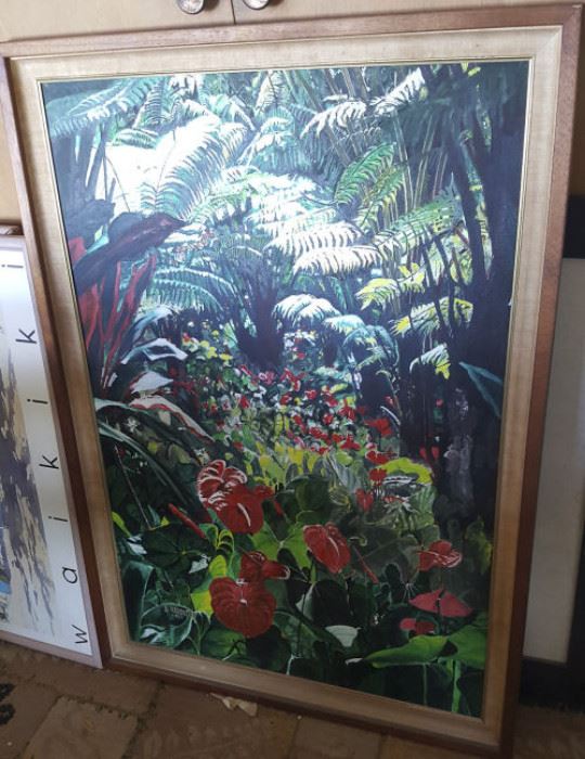 EKT020 Original Oil on Canvas Painting, Signed Hawaiian Scene
