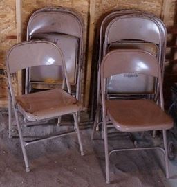 Lot of 12 Commercial Metal Folding Chairs - Great ...