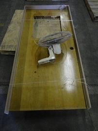 Door with Frame and Air King Fan