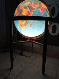 MID CENTURY FLOOR GLOBE- 32" tall- Danish.