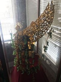 32" tall, in case, jade dangles