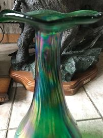 HUGE IRIDESCENT VASE- 1930S