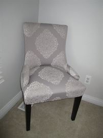 Gray accent chair