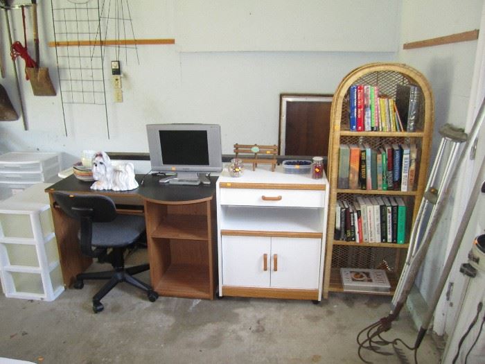 Desks and office supplies