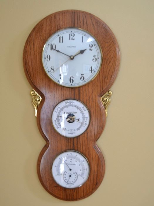 Ethan Allen clock with barometer
