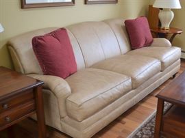 Ethan Allen leather sofa