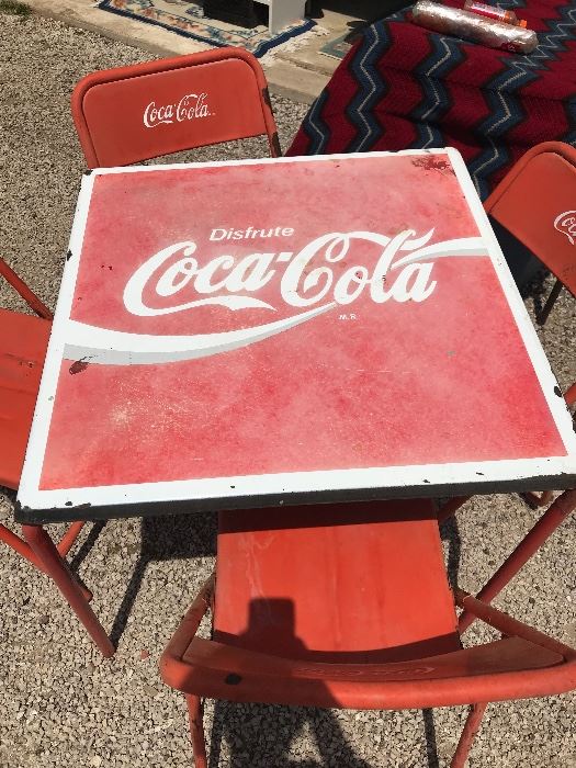 Vintage Coca Cola table and chairs 
$120