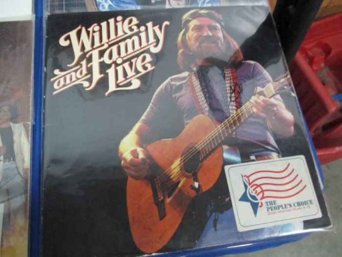 Signed Willie Nelson album