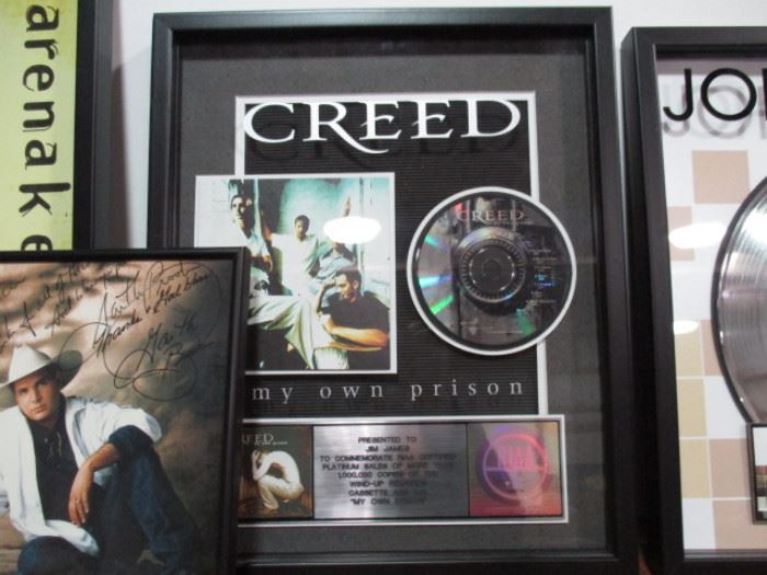 Creed Framed platinum album