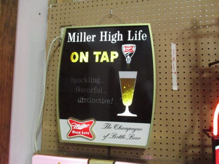 Vintage Miller High Life sign