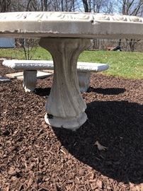 Concrete Patio tables and 3 benches        https://www.ctbids.com/#!/description/share/17344