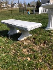 Concrete Patio fountain and Bench   https://www.ctbids.com/#!/description/share/17349