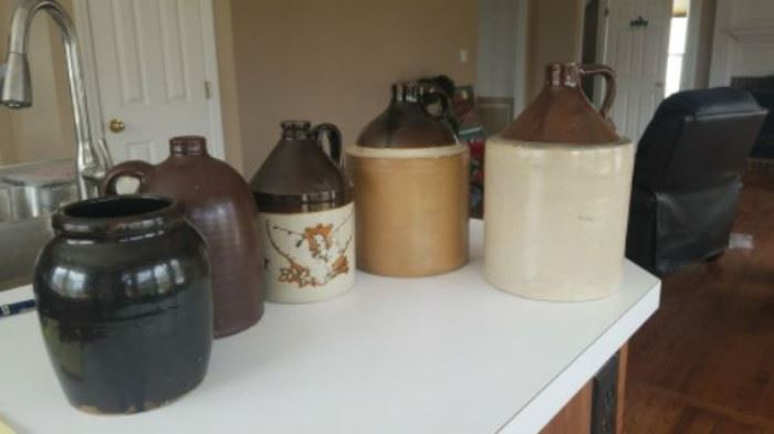 Vintage Stoneware Crock Pottery Jugs   https://www.ctbids.com/#!/description/share/17390