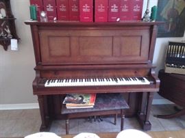 Harvard upright piano made by Cincinnati Piano Co