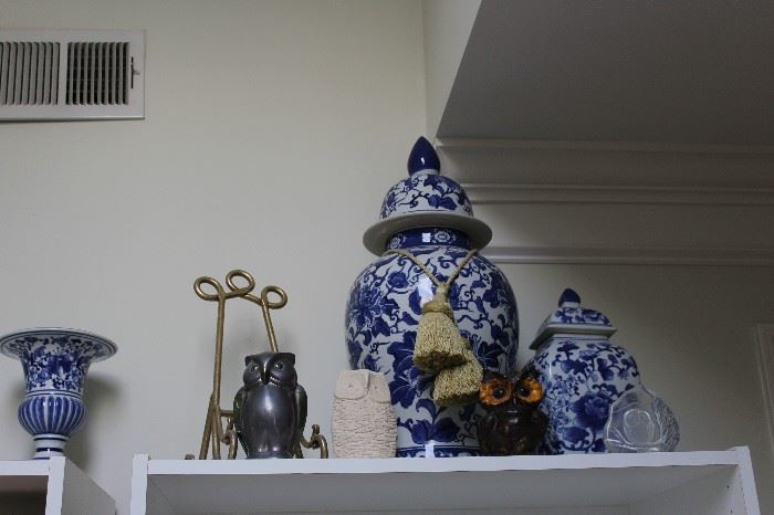 Blue and white porcelains