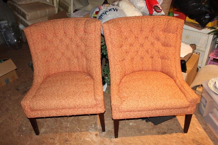 Pair of slipper chairs