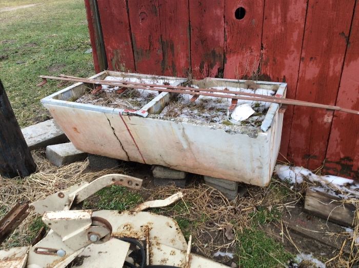 Antique concrete cow trough