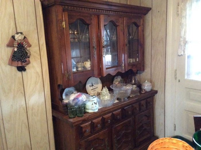 Solid wood china cabinet